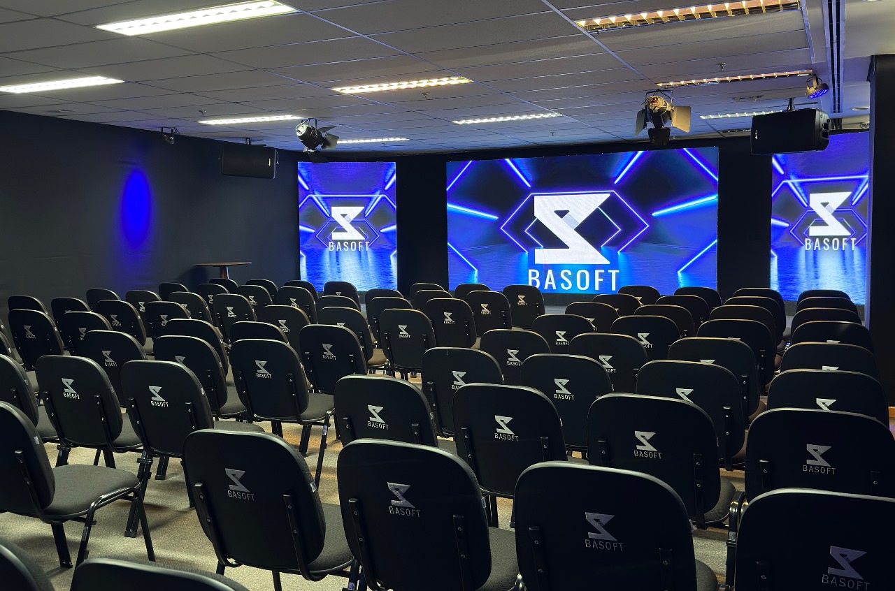 Auditório BASOFT configurado para eventos